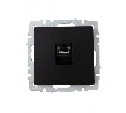 BRITE Розетка компьютерная RJ45 кат.6 РК11-БрЧ черный  BR-K10-2-K02  IEK