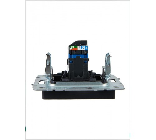 BRITE Розетка компьютерная RJ45 кат.6 РК11-БрЧ черный  BR-K10-2-K02  IEK