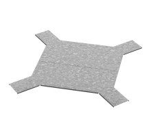 Крышка к крестообразному разветвителю для лестничного лотка ЛКР 200, толщ. 1,0 мм, Сендзимир цинк, 023322  КХЛЛКР-200-1,0-СЦ   Ostec