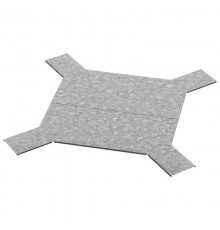 Крышка к крестообразному разветвителю для лестничного лотка ЛКР 200, толщ. 1,0 мм, гор. цинк, 323322  КХЛЛКР-200-1,0-ГЦ   Ostec