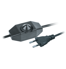 Шнур NPS-FS02-170-2x0.5-BL 1.7 м с диммируемым выкл. черный  61603  Navigator