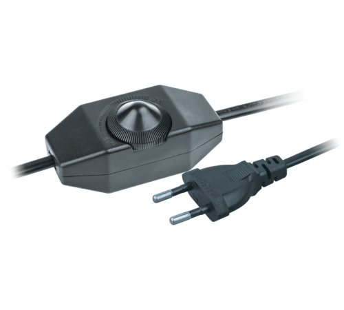 Шнур NPS-FS02-170-2x0.5-BL 1.7 м с диммируемым выкл. черный  61603  Navigator