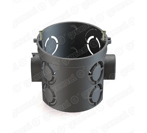 Коробка установочная 68x62 с саморезами черная  GE40011-05  GREENEL