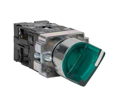 Переключатель ANC-22 2P зеленый с подсветкой 220В NO+NC  PROxima  xb2-bk21-g-230  EKF