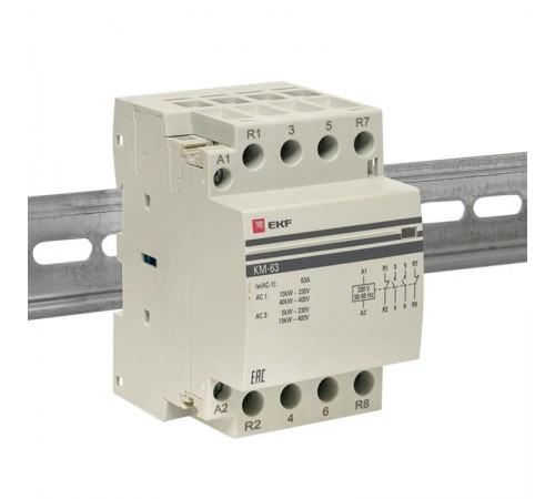 Контактор модульный КМ 63А 2NО+2NC (3 мод.) PROxima km-3-63-22  EKF