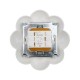 Выключатель двухклавишный HAPPY Ромашка скрытой установки, желтый/белый  KR-78-0621  Kranz