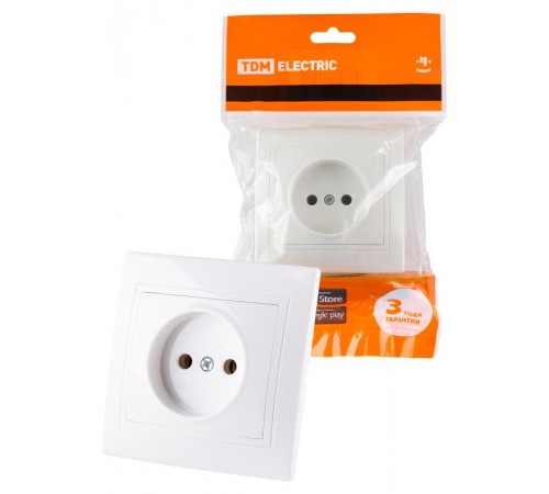 Розетка 2П 10А 250В белая "Таймыр"   SQ1814-0011  TDM