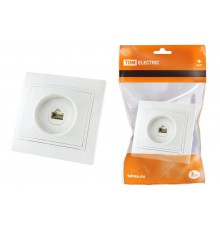 Розетка телефонная RJ11  белая "Таймыр"   SQ1814-0020  TDM