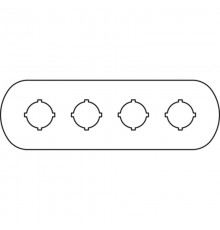 Шильдик MA6-1004 (4 места) для пластикового кнопочного поста  1SFA611930R1004  ABB