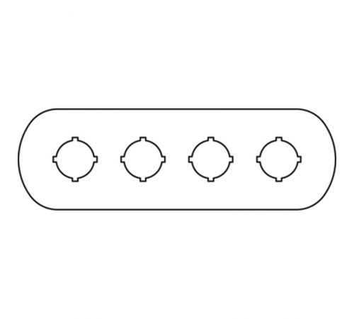 Шильдик MA6-1004 (4 места) для пластикового кнопочного поста  1SFA611930R1004  ABB