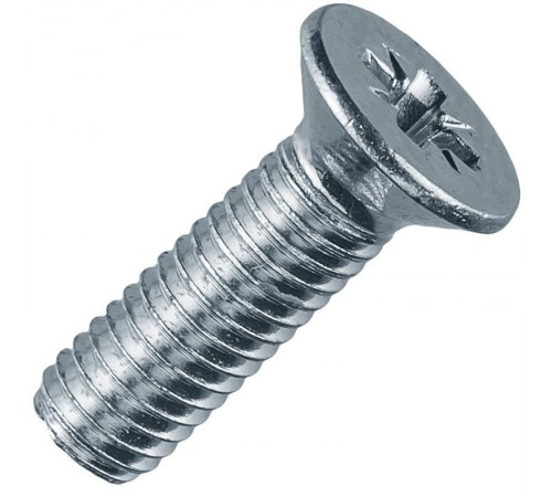 Винт DIN965 с потайной головкой оцинк. М4х25 (12 шт) - пакет ( 0,031 кг)  126588  Tech-KREP