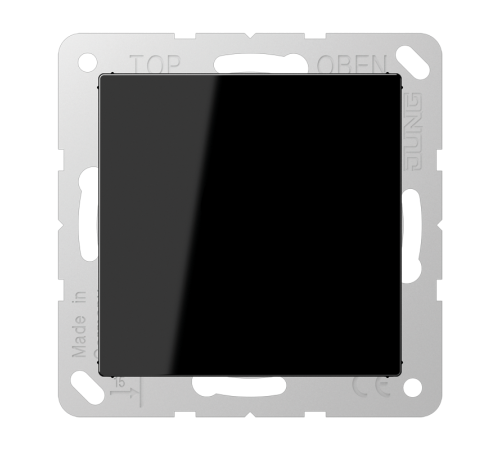 Крышка без отверстий, фиксация защёлкиванием, для произвольных вырезов (либо использование в качестве заглушки), возможно IP44; термопласт; черный; A5