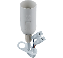 Патрон электрический NLH-P-F-WH-E14-TB пластиковый белый с КЗВ  61352  Navigator