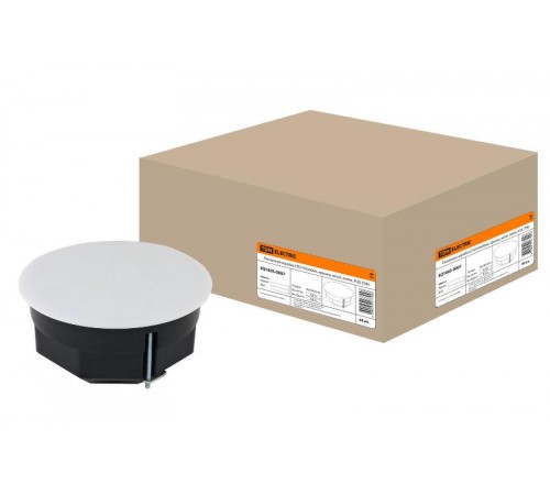 Коробка распределительная с/у 103х50 металлические лапки, с крышкой (для полых стен)  SQ1403-0007  TDM