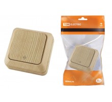 Переключатель на 2 направления 1-кл. открытой установки IP20 10А, сосна "Ладога"   SQ1801-0045  TDM