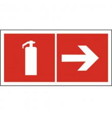 Знак безопасности BL-2010B.F33"Указ. движения к огнетушителю направо"  a18339  Белый свет