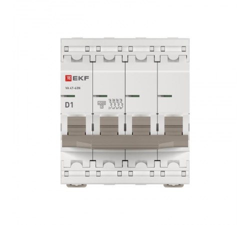 Выключатель автоматический ВА 47-63N 4P 1А (D) 4,5 кА PROXIMA M634401DEKF