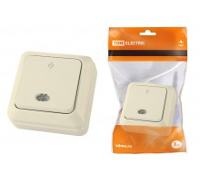 Переключатель на 2 направления 1-кл открытой установки с подсветкой IP20 10А, сл. кость "Ладога"   SQ1801-0012  TDM