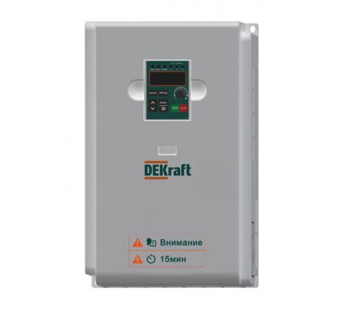 Преобразователь частоты DEKV060-11кВт 3 фазы 380В с торм. модулем  DEKV060G011T4B  DEKraft