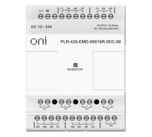 ПЛК 430 Модуль IO 16 RO 24В DC  PLR-430-EMD-00016R-0DC-00  ONI