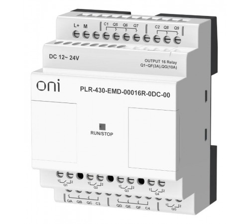 ПЛК 430 Модуль IO 16 RO 24В DC  PLR-430-EMD-00016R-0DC-00  ONI