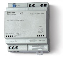 Импульсный источник питания; вход 110...240В AC; выход 24В DC, 60Вт; модульный, ширина 70мм; предохранитель входой цепи  786112302403  Finder