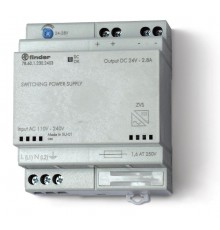 Импульсный источник питания; вход 110...240В AC; выход 24В DC, 60Вт; модульный, ширина 70мм; предохранитель входой цепи  786012302403  Finder