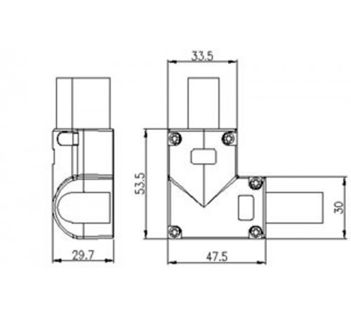 Соединитель угловой ARL-CLEAR-U15-90 (26x15mm)  022702  Arlight