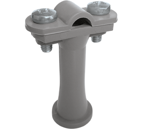 Держатель проводника круглого 6-10 мм серый, высота 59 мм, пластик91104Ezetek