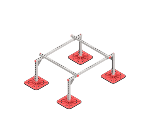 Опорная конструкция для установки оборудования TECHNORAPTOR FOOT 1200х1000  KM-TR-F-SSEI-1200-1000  КМ - профиль