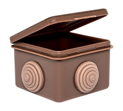 Коробка распределительная КМР-030-036 пылевлагозащитная, 4 мембранных ввода (65х65х45) тёмное дерево EKF PROxima  plc-kmr2-030-036-t  EKF