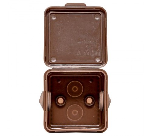 Коробка распределительная КМР-030-036 пылевлагозащитная, 4 мембранных ввода (65х65х45) тёмное дерево EKF PROxima  plc-kmr2-030-036-t  EKF