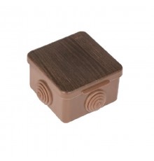 Коробка распределительная КМР-030-036 пылевлагозащитная, 4 мембранных ввода (65х65х45) тёмное дерево EKF PROxima  plc-kmr2-030-036-t  EKF