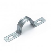 Скоба металлическая двухлапковая усиленная противопожарная СМДУ d21-22 мм (100 шт/уп) Промрукав  PR13.02414  Промрукав