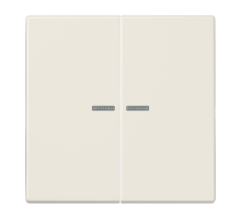 Двойная клавиша с окошками для балансирных механизмов выключателей (кнопок), в комплекте с CD95HP (крепежный элемент), возможно IP44; дюропласт; слоно