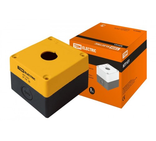 Корпус КП101 для кнопок 1место желтый   SQ0705-0006  TDM