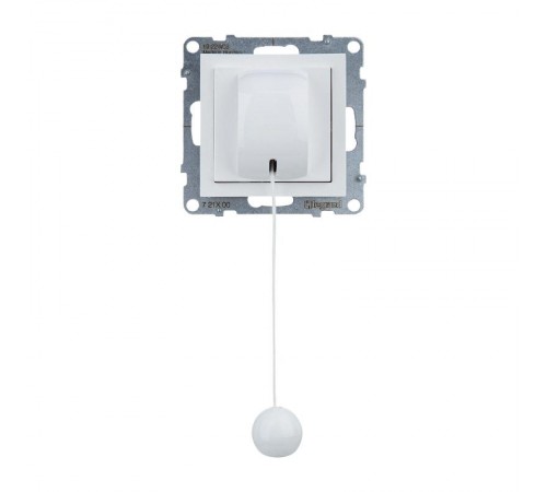 SUNO Выключатель кнопочный 6А 250В со шнуром. Безвинтовые зажимы. Цвет "Белый"  721100  Legrand