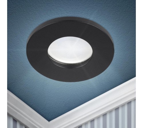 Светильник встраиваемый влагозащищенный WR3 BK MR16/GU5.3, IP44, черный  Б0054367  ЭРА