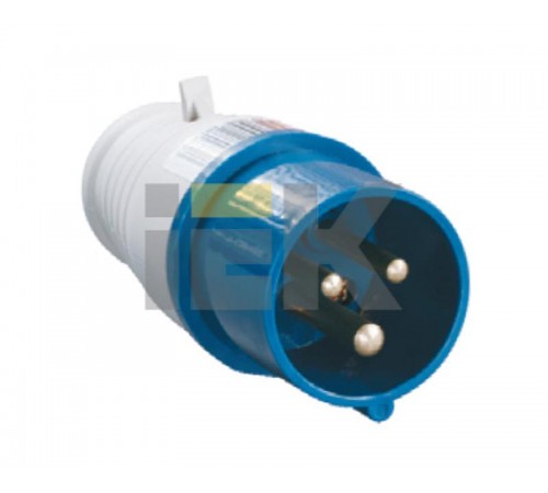 Вилка 013 2Р+РЕ 16А 220В IP44  PSR01-016-3  IEK