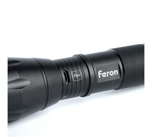 Фонарь светодиодный переносной аккумуляторный USB ZOOM, TH2400  41682  FERON