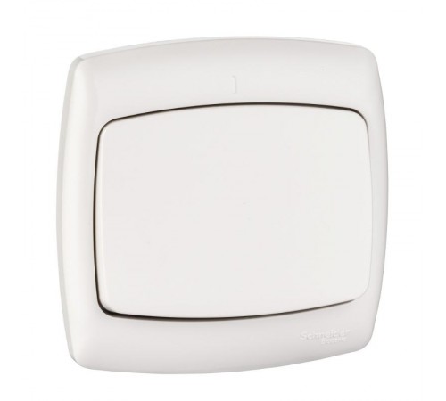 РОНДО С/У Белый Выключатель 1-клавишный 6А (в сборе)  S16-067-BI  Schneider Electric
