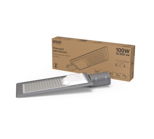 Светильник светодиодный консольный Avenue G2 100W 10000lm 4000K IP65 420*160*57  190-250V КСС "Ш"  629534200  Gauss