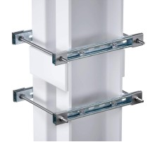 Обжимной комплект монтажных профилей тип 1, обхват конструкции габаритами 550 на 440 мм, для крепления 1 оболочки , горячеоцинкованный  EX-TR0605  D