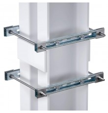 Обжимной комплект монтажных профилей тип 1, обхват конструкции габаритами 350 на 400 мм, для крепления 1 оболочки , горячеоцинкованный  EX-TR0405U  