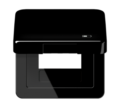 Рамка с подпружиненной крышкой для USB-механизмов, с центральной платой CD590KLUSBSW Jung