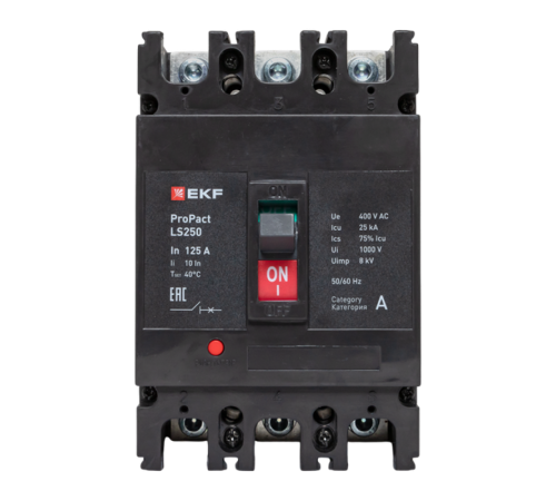 Выключатель автоматический LS250 25кА 3P 125А ProPact  mccb-250-25-3-125-ls  EKF