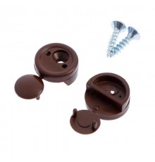 Зеркалодержатель пласт. для мебели тем.коричн. с шур. (8 шт) - пакет   127527  Tech-KREP