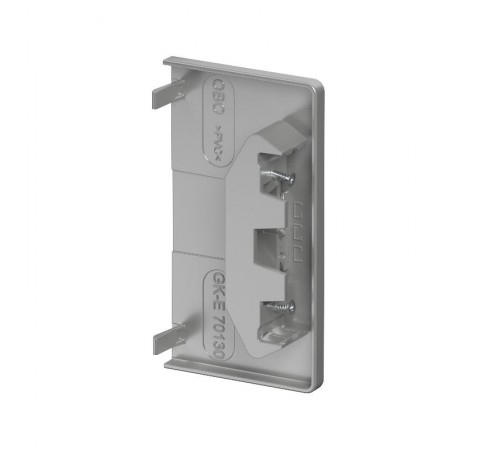 Торцевая заглушка кабельного канала Rapid 80 70x130 мм (ABS-пластик,серебристо-белый) (GK-E70130WA)  6274574  OBO Bettermann