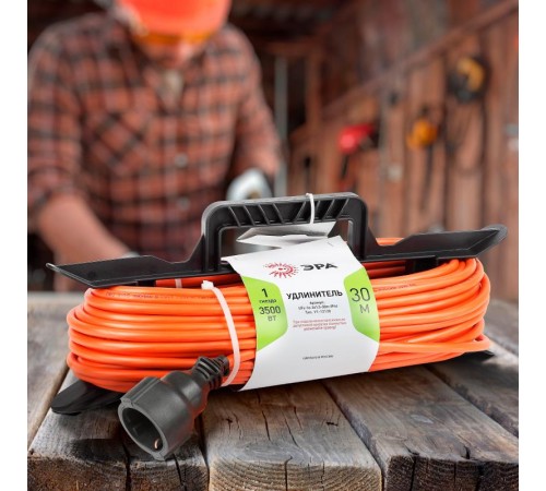 Удлинитель силовой ЭРА UFx-1e-3x1.5-30m-IP44 на рамке c/з 1 гн 30м ПВС 3x1.5  Б0046830  ЭРА