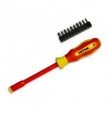 Рукоятка-битодержатель+биты, SHTOK  376353  КЭАЗ